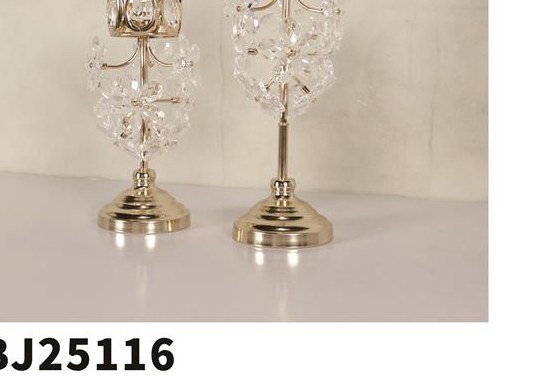 Crystal Candle Holder Pair
